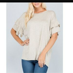 RUFFLE Sleeve Top